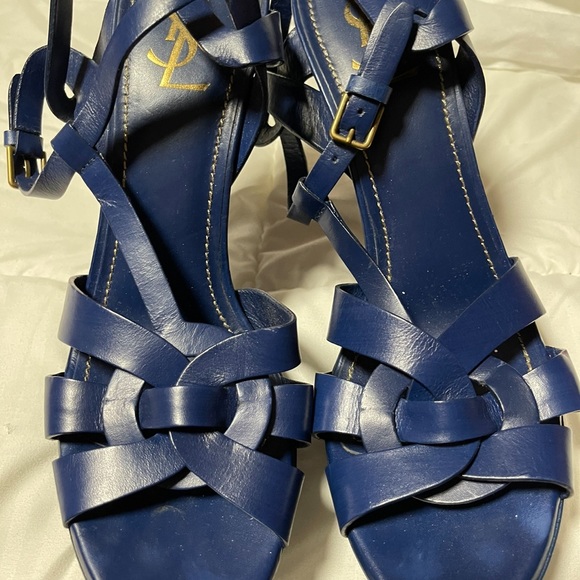 Used YSL cobalt tribute platform heels. - Picture 6 of 7